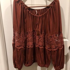 Free People rust color top size medium